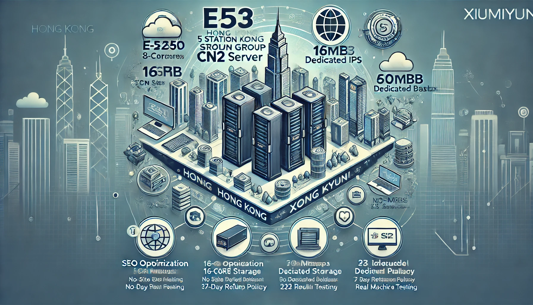 香港站群服务器:香港E5站群CN2,CPU:E5-2650(8核),内存:16G, 硬盘:,宽带:20M独享,IP:232(8C)个仅1800元/月