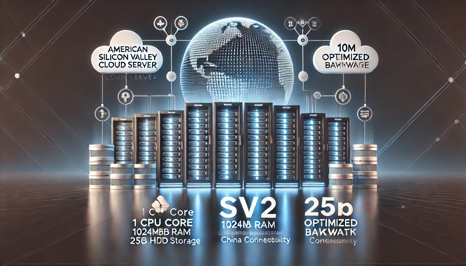 美国硅谷云服务器:美国云服务器sv2,CPU:1 CPU Cores,内存:1024M, 硬盘:,宽带:大陆优化10M,IP:1IP	个仅50元/月