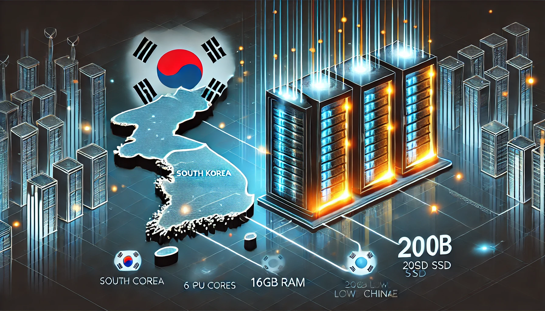 韩国自营服务器:韩国E3系列CN2,CPU:E3-1225（4核）,内存:16G, 硬盘:,宽带:1TB SATA,IP:3个仅950元/月