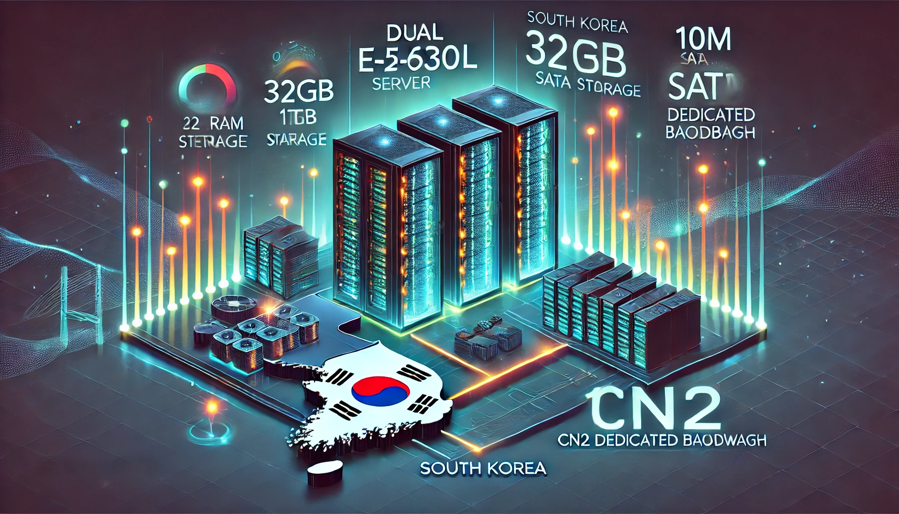 韩国自营服务器:韩国E5系列CN2,CPU:E5-2630L *2(12核),内存:32G, 硬盘:,宽带:10M独享,IP:3个仅1150元/月